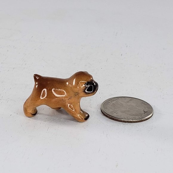Boxer Puppy Dog Running Miniature Figurine - Picture 7 of 7